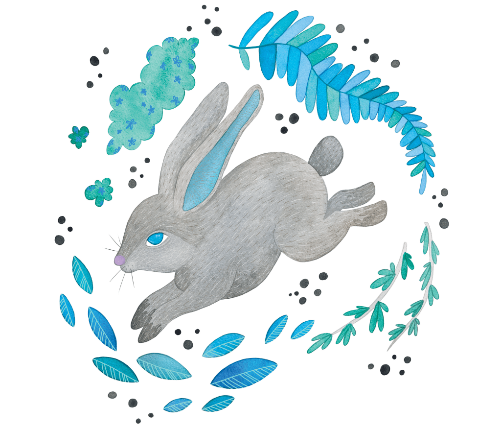 Hare illustration by Carolyn Whittico