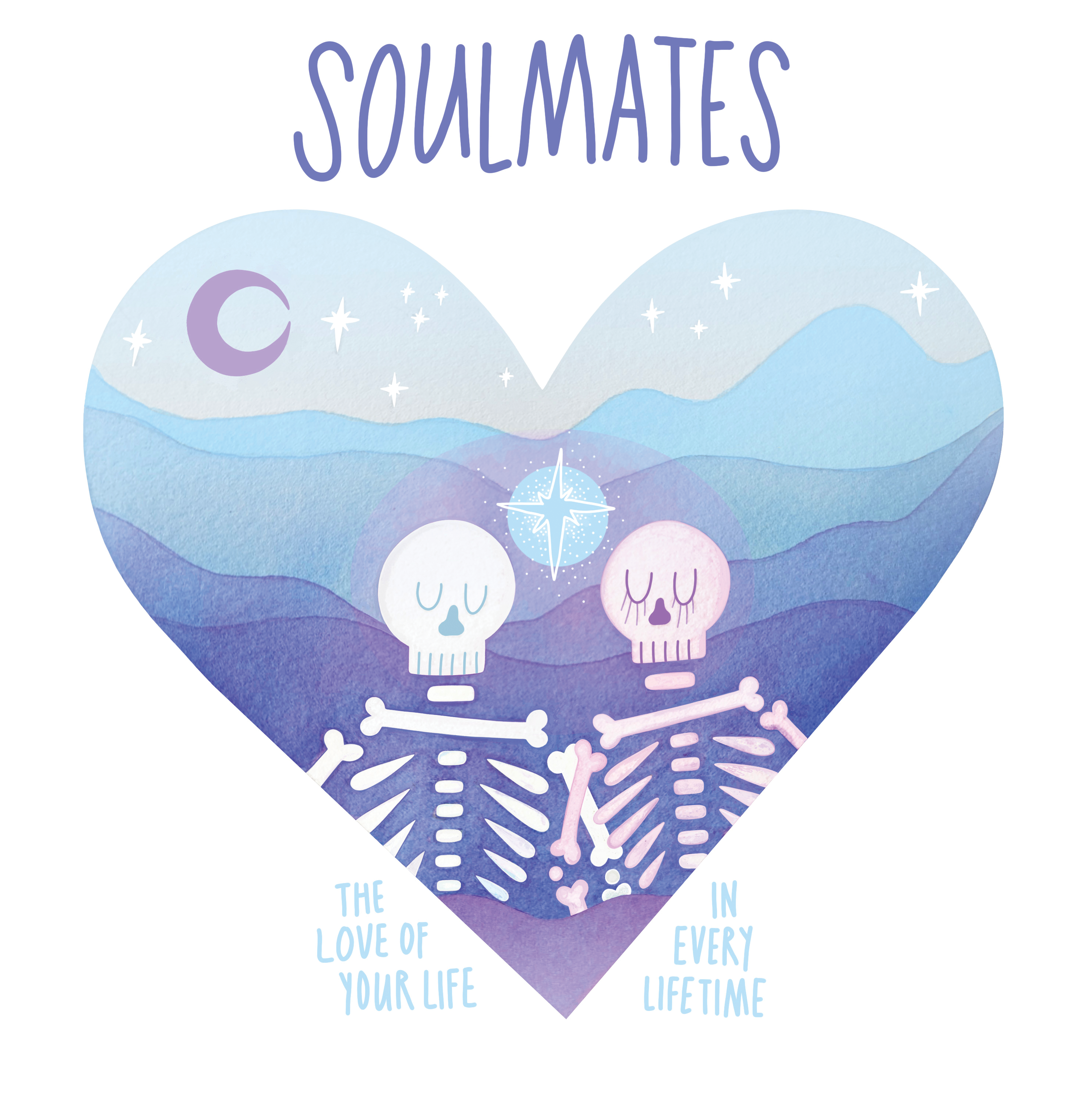skeleton soulmate illustration by Carolyn Whittico